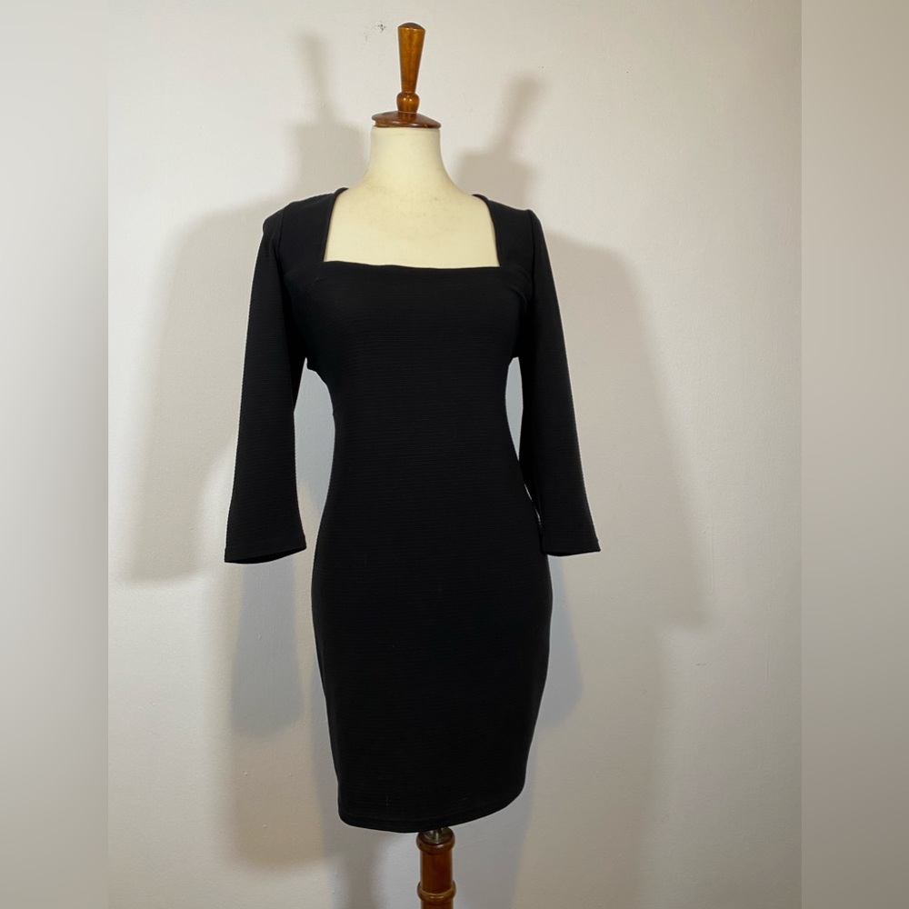 COPY - Bestey Johnson Black Square Neck Sweater Dress - Picture 8 of 15